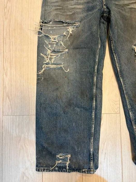 Balenciaga SS23 Mud Oil Spilled Denim Baggy Jeans