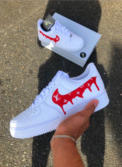 air force 1 white custom (af1)