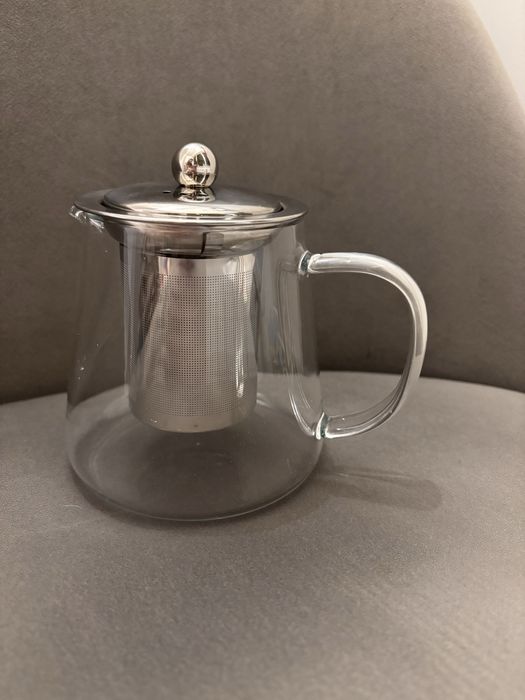 Ceainic / infuzor din sticla termorezistenta - nou, nefolosit