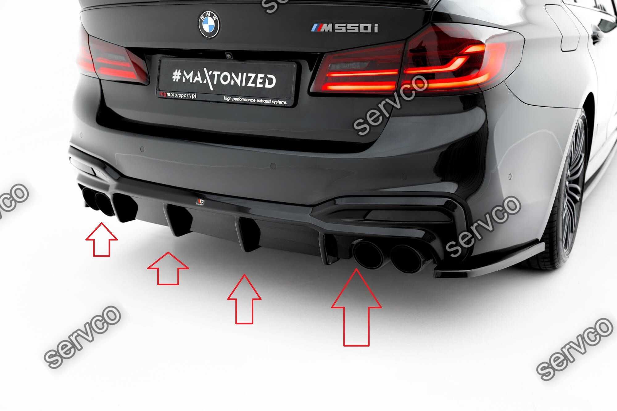 Difuzor bara spate Bmw Seria 5 G30 M550i 2017-2020 v10 Maxton Design