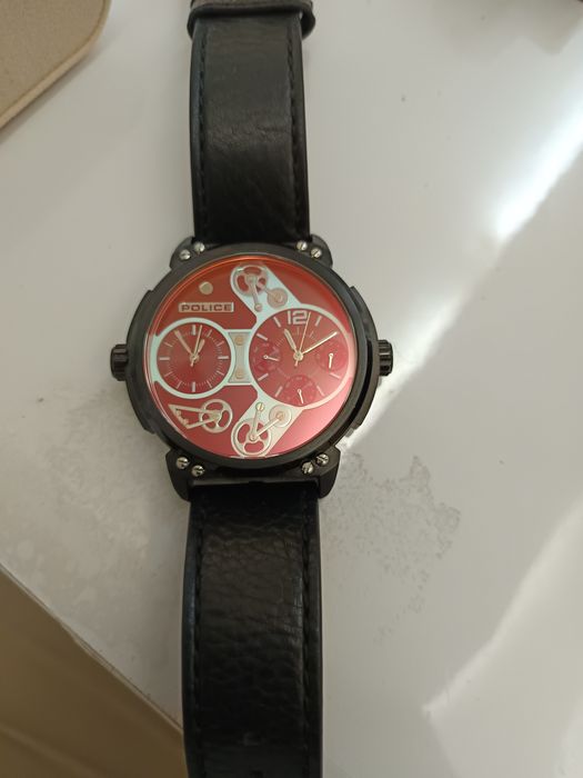 Ceasuri POLICE două culori maro și roșu