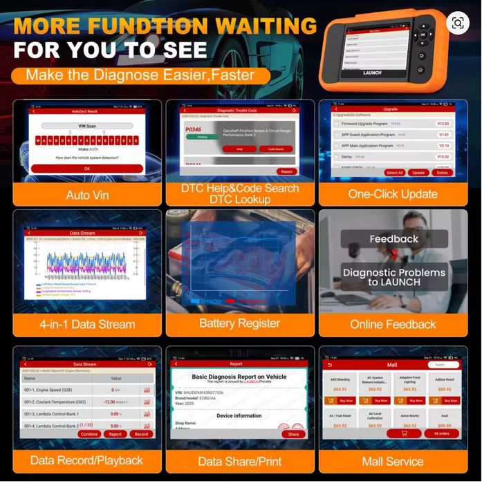 Диагностика за Mercedes  LAUNCH X431 Creader Elite V2.0