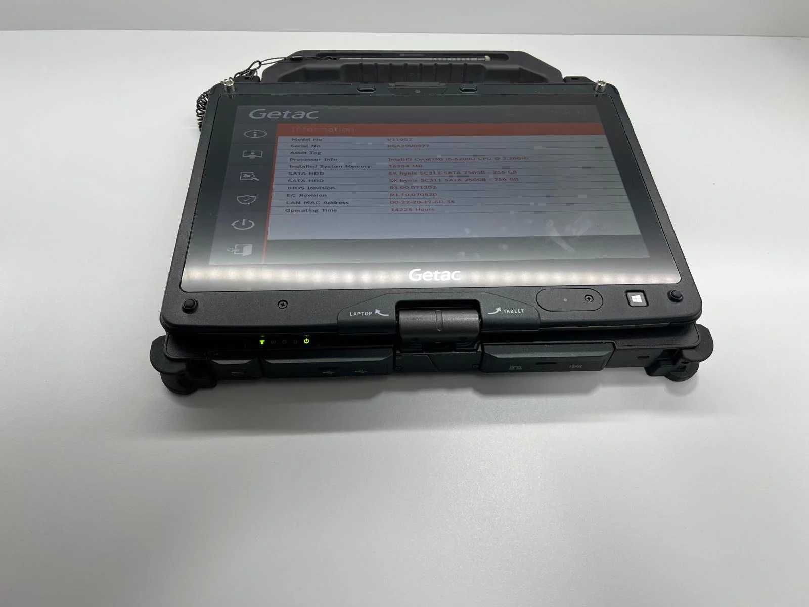 Laptop SH GETAC Fully Rugged i5-5200U 2 SSD 256Gb M2 16GB Ram Touch