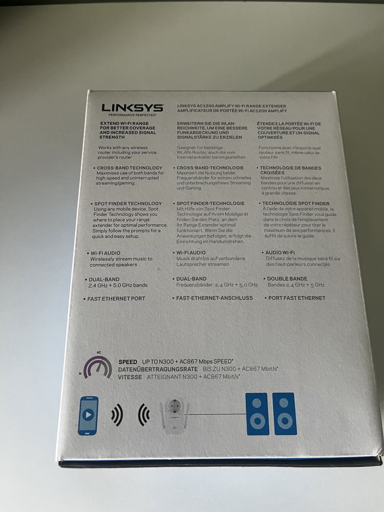 Linksys AC1200 /RE6700 разширител ибхват