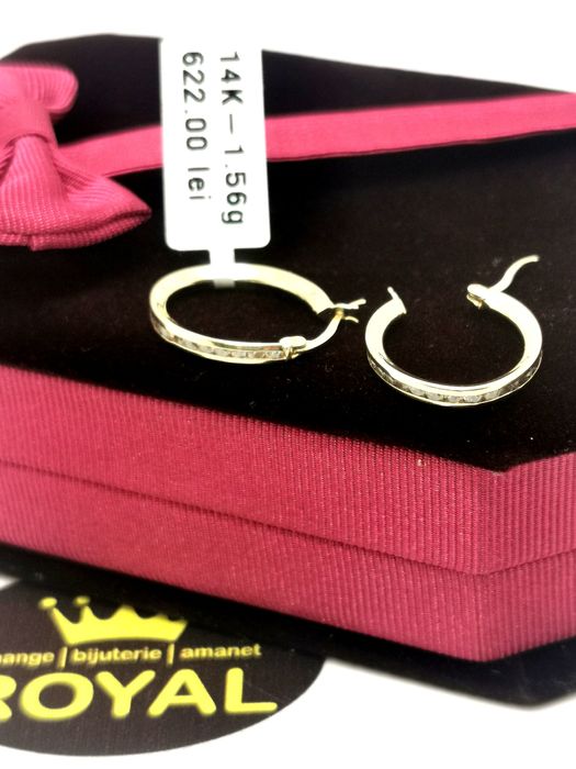 Bijuteria Royal cercei din aur 14k 1.56 gr