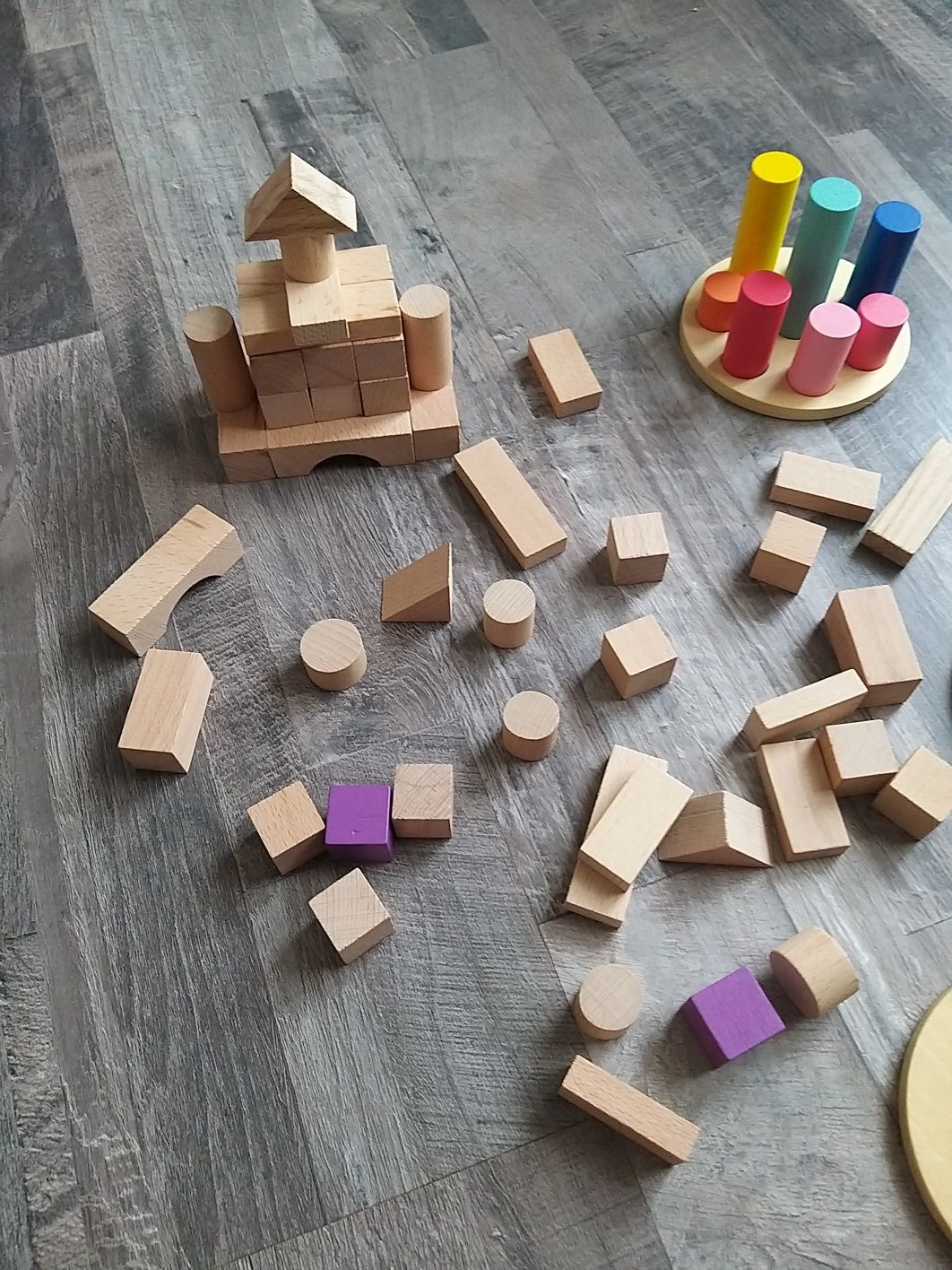 Jucării de lemn 2 seturi cuburi