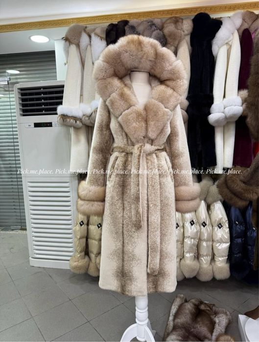 Палто от естествен косъм и алпака