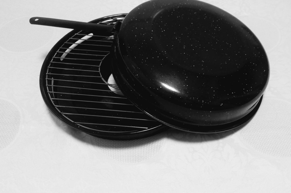 Grill cu capac pt aragaz, cu mâner detașabil