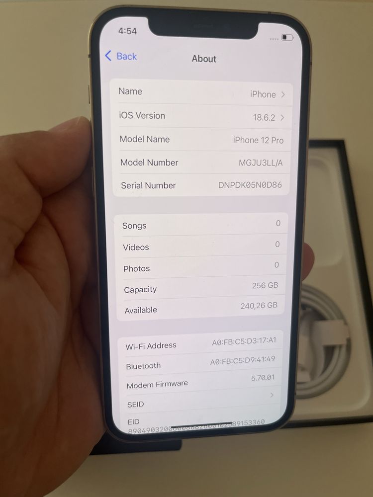 Iphone 12pro 256GB 100% bat