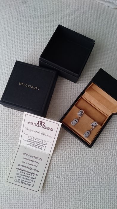 Cercei BULGARI Parentesi aur alb