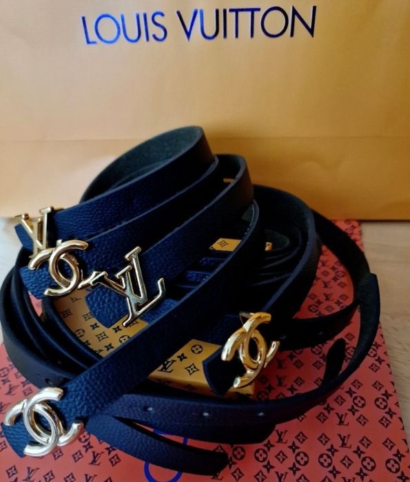 Curele inguste talie,logo metalic auriu, new models