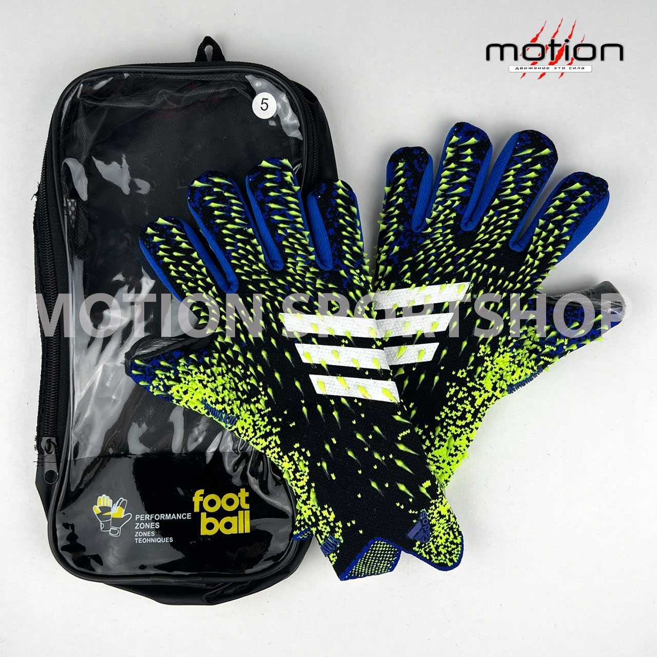 Вратарские перчатки Adidas Predator бюджетный вариант, красный/синий