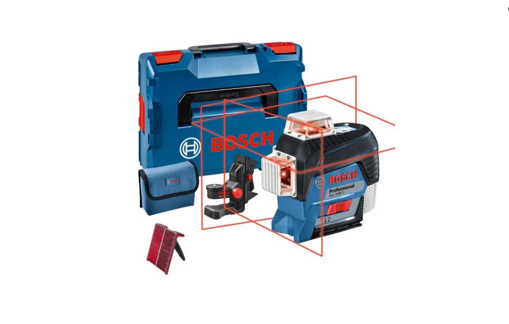 Nivela laser cu linii Bosch Professional GLL 3-80C - sigilat