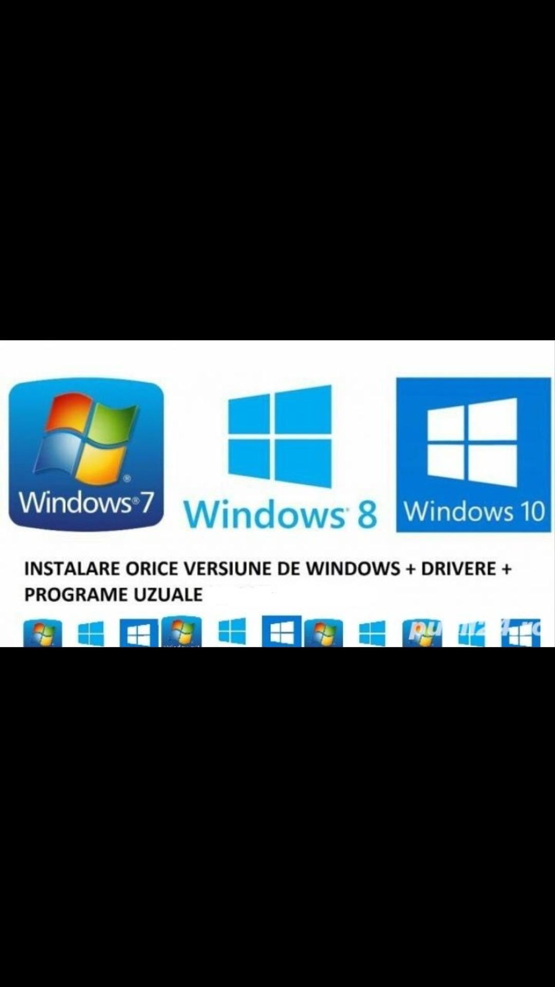 instalez windows(Reparatii Laptop-uri Pc-uri Schimbat piese)NON STOP
