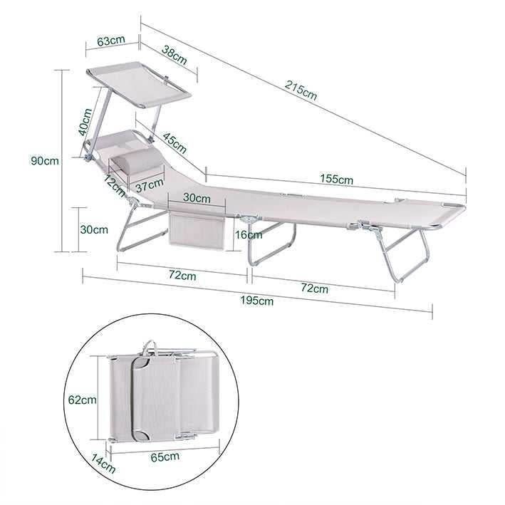 Sezlong metalic gradina cu perna confortabila |SB OGS48-MIx2