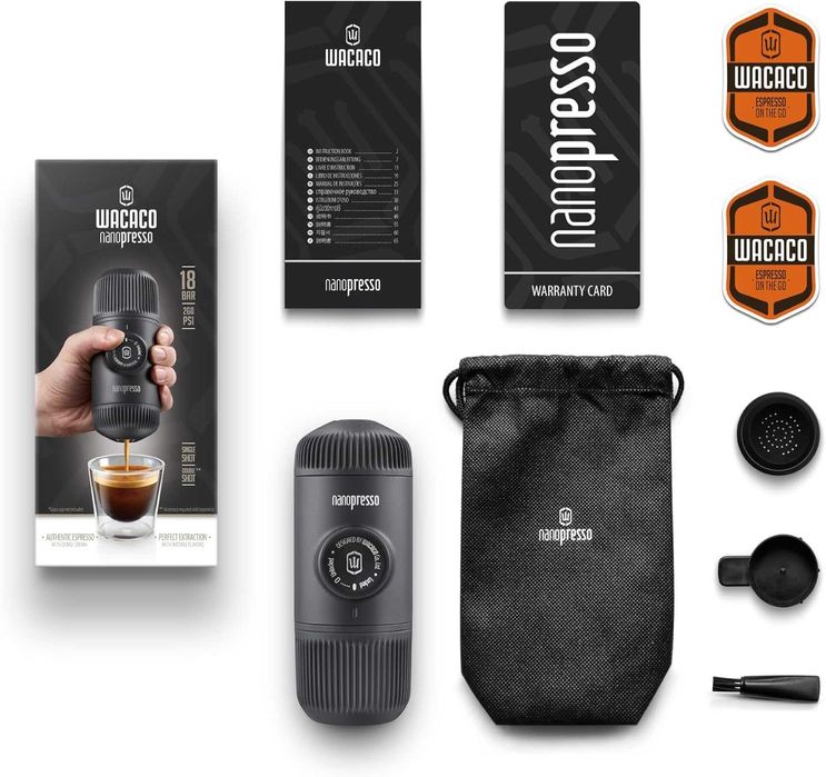 Преносима еспресо машина WACACO Nanopresso (18 бара)