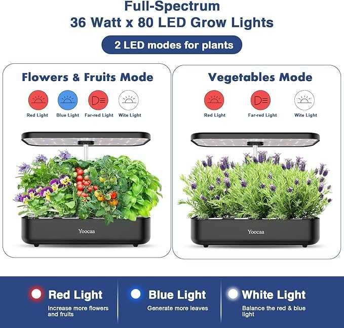 Yoocaa 12-Pod хидропонна система за кухненска градина-оранжерия