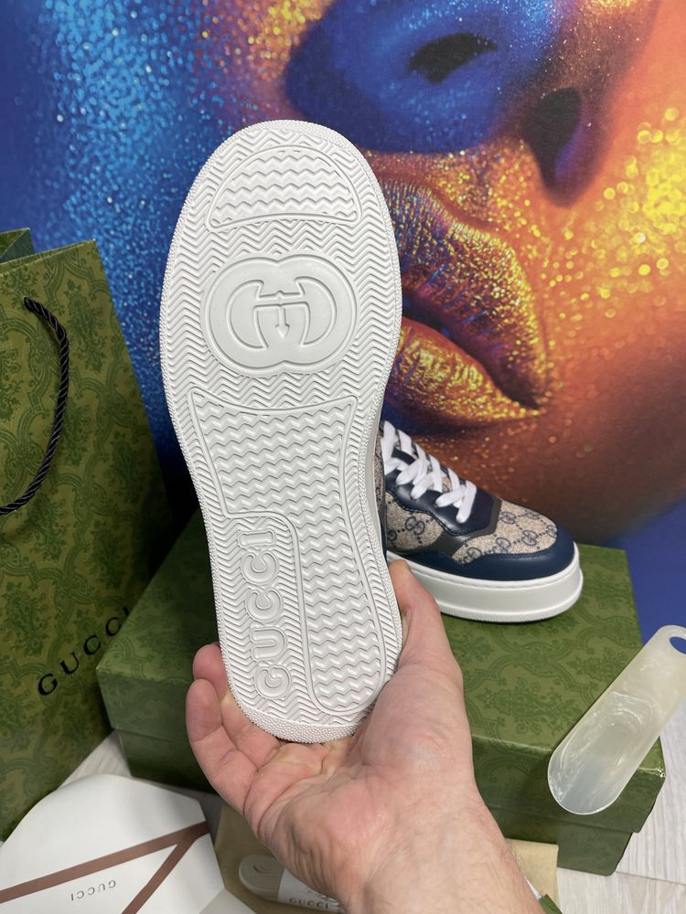Adidasi Gucci GG piele naturala 100% Full Box colectie noua