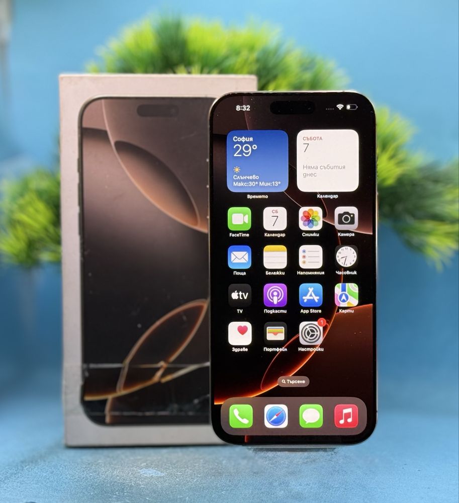 ГАРАНЦИОНЕН!!! Apple iPhone 16 Pro Max, 512GB, 5G, Desert Titanium