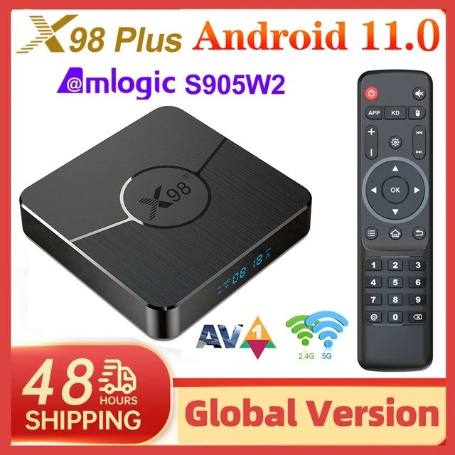 X98 Plus 4/32GB S905W2 лучше X96 Max tvbox твбокс приставка iptv