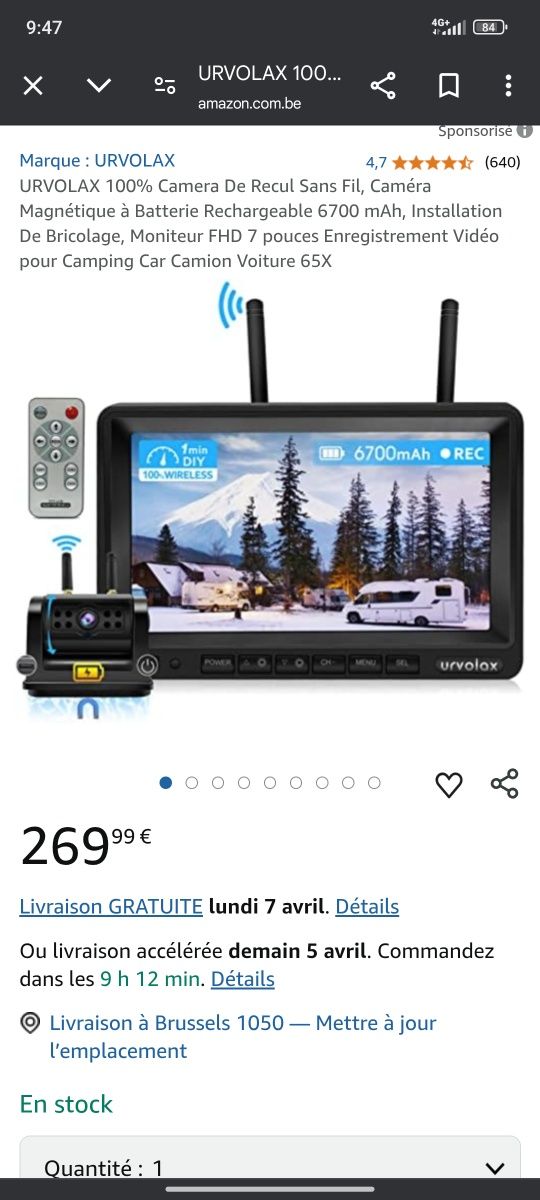 Kit Camera Wireless Marsalier Noua, Urvolax UR65X, TIR, Rulota, Camion