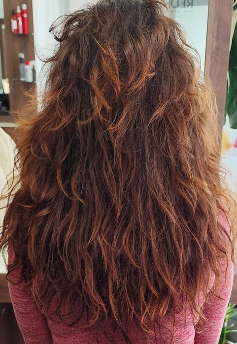 Естествена кестенява коса от Дима стил