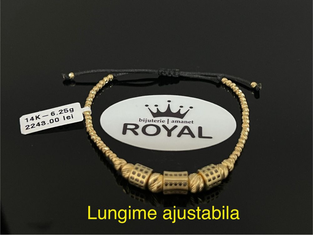 Bijuteria Royal CB : Bratara cu snur aur 14k 6,25gr