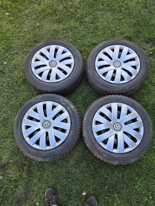 Vând cauciucuri + jante din tabla+ capace