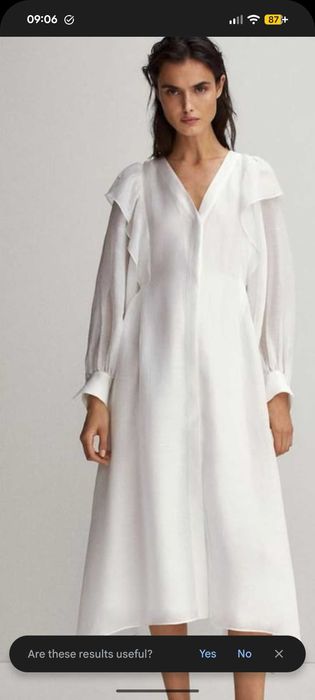 Рокля Massimo Dutti, лен и коприна