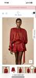 Рокля Miss Rosier - Eugénie red fully pleated ruffled mini dress