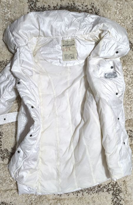 Дамско бяло яке с пълнеж от пух