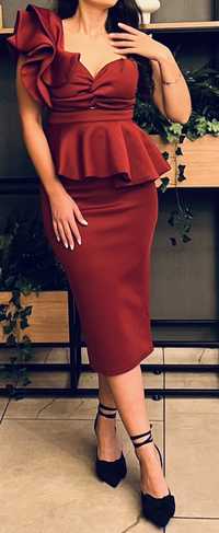 Rochie Midi bordeaux