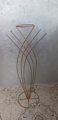 suport floral pentru aranjament de masă ,metalic auriu