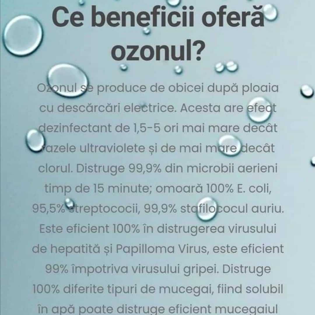 Ozonator Purifica Dezinfectare Aer Apa Produse Bacterii Mucegai Virusi