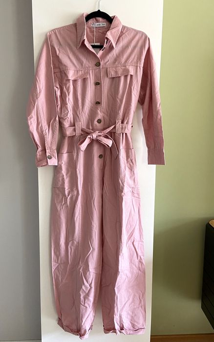 Нов розов гащеризон Mango с дълъг ръкав, размер S