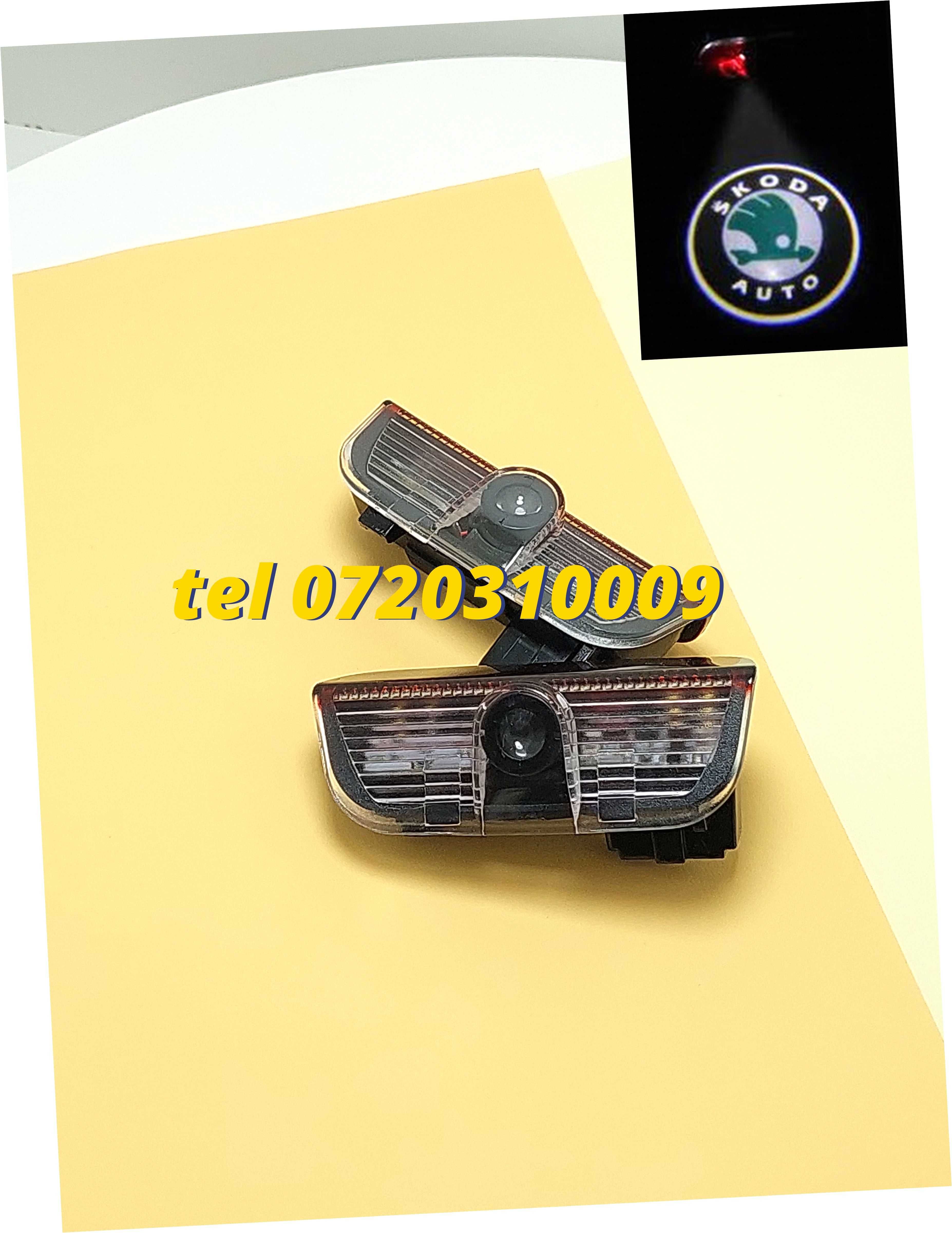 Proiectoare Logo Skoda Superb Portiera  Led Laser emblema sigla H