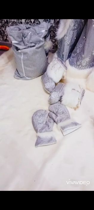 Костюм Дед Мороз и Снегурочка Серебро