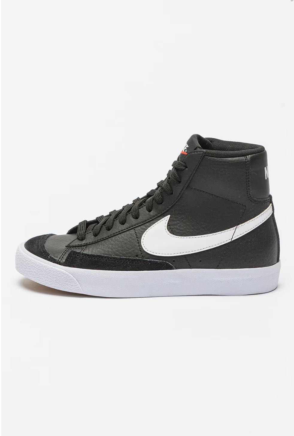 Спортни обувки Blazer Mid '77 от кожа и велур, Черен