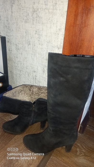 Сапоги зимние замша!!!