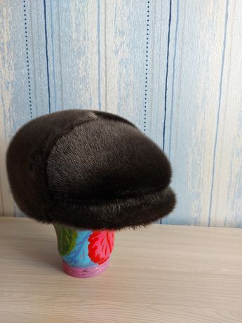 Новая мужская шапка-кепка из Нерпы. 60 размер.