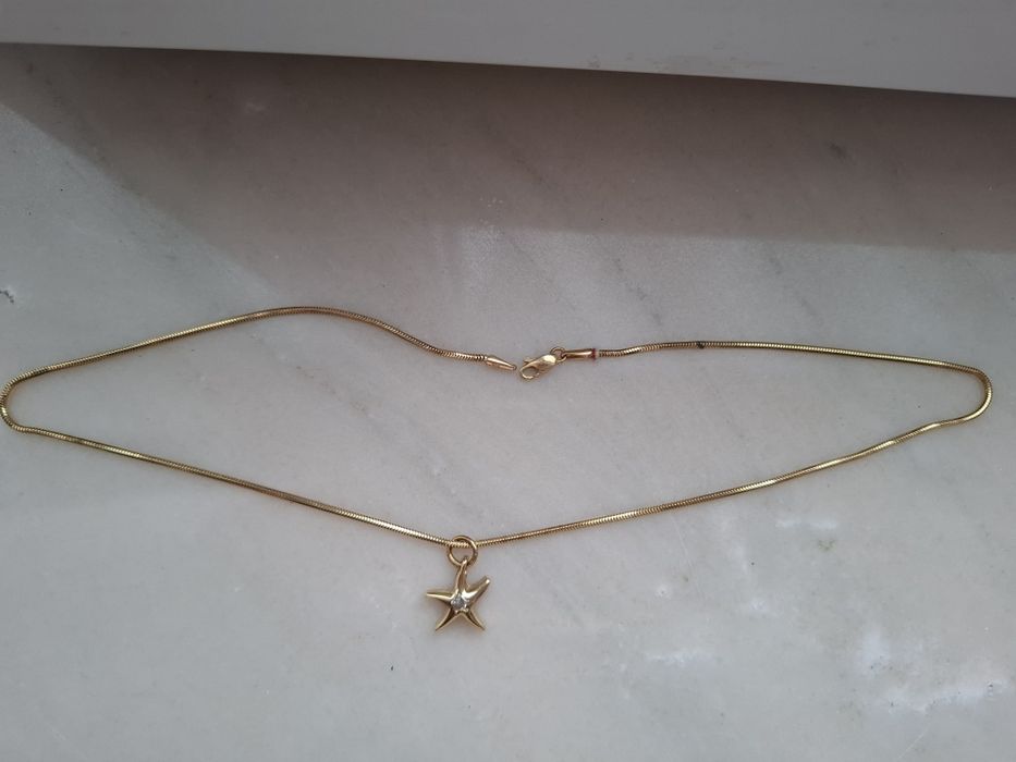 Lantisor aur 14 k,cu pandantiv