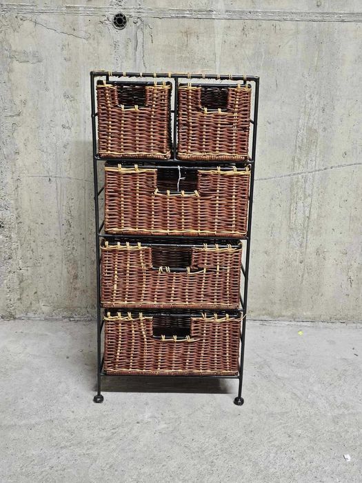 Ретро скрин от ратан и метал