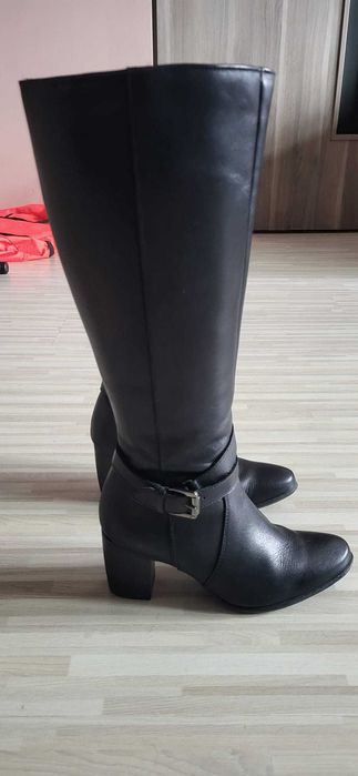 Cizme Madewell negre, cu toc, marimea 36, purtate o singura data