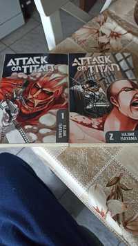 Attack on titan manga vol. 1 și 2