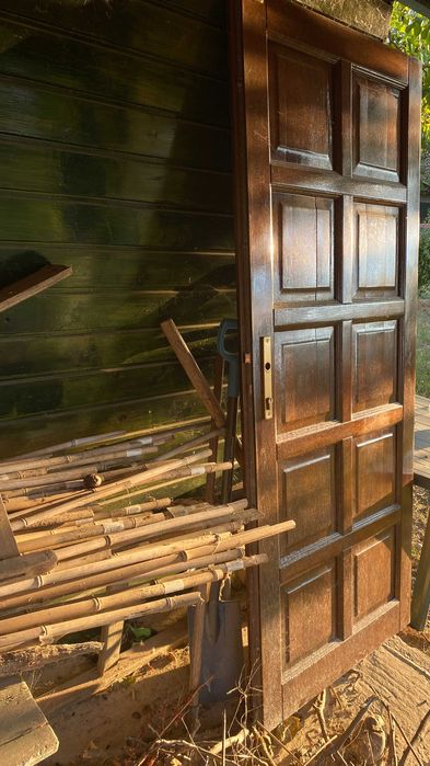 Ușă din stejar folosită