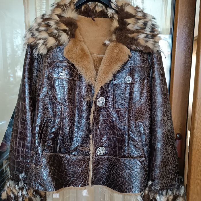 Кожухче естествена кожа и косъм