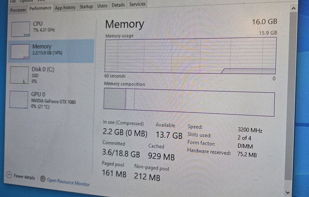 16GB RAM DDR4 3200MHz Corsair RGB PRO Vengeance