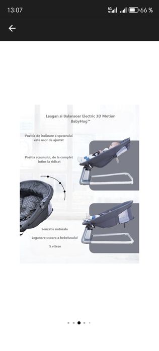 Vând două leagăne pentru bebeluși că noi , nefolosite.