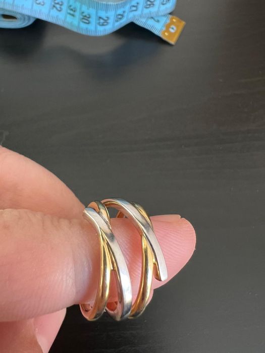 Vand inel aur alb cu aur galben 18k dama