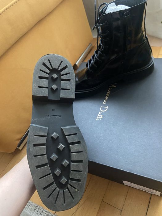 Дамски боти Massimo Dutti черен лак 38 размер